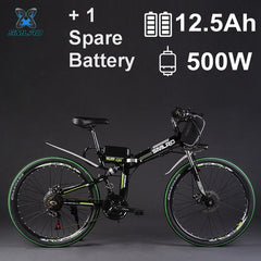 26" 48V 350W/500W 8 / 12.5AH Lithium Battery Folding Electric Bicycle, Mountain Bike, Electric Bike, MTB E Bike (Bag Type)