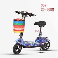 Daibot Electric Scooter 36V Two Wheel Electric Scooters 10 inch 350W Portable Pink Folding Electric Bike For Girl Women
