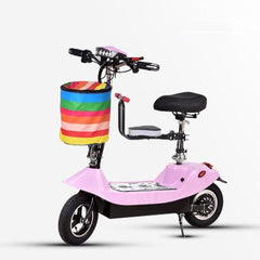 Daibot Electric Scooter 36V Two Wheel Electric Scooters 10 inch 350W Portable Pink Folding Electric Bike For Girl Women