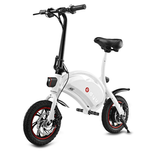 F - Wheel D1 DYU Mini Electric Bike 12 Inch Wheels Smart Folding Electric Bike Waterproof 20km/H E Bike Smart App Controlling