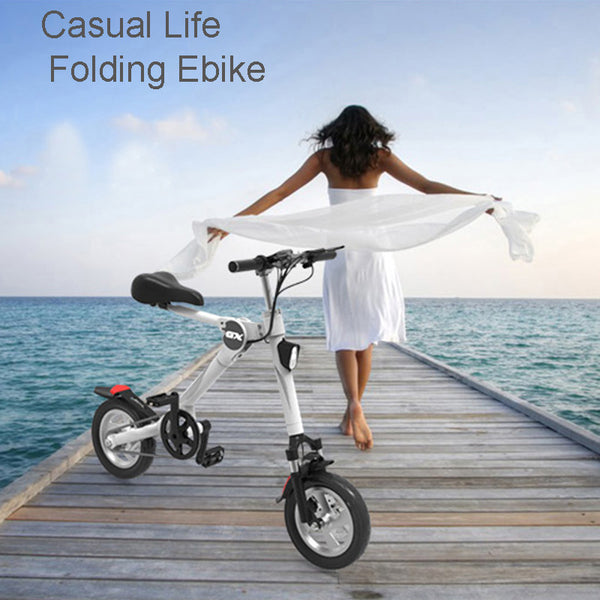Hanbright Folding Power Asisted Bicycle Auxiliary Electrical Bike 12 inch wheel 30-60 km mileage ebike