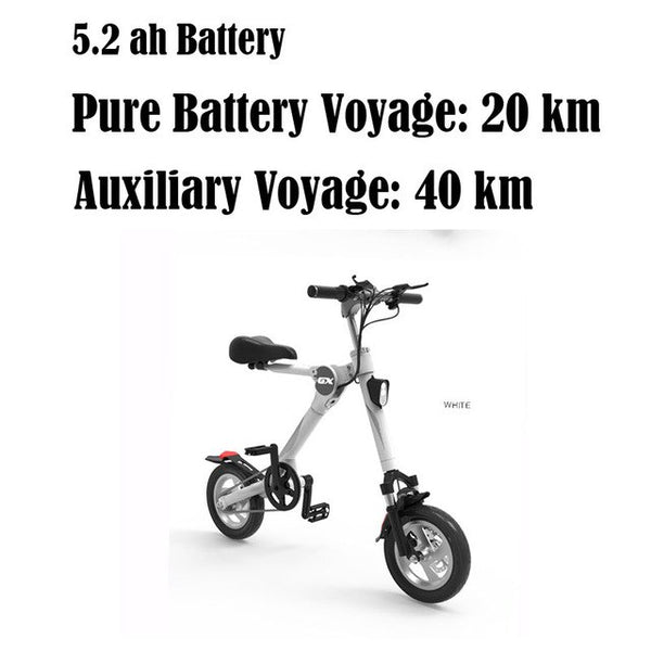 Hanbright Folding Power Asisted Bicycle Auxiliary Electrical Bike 12 inch wheel 30-60 km mileage ebike