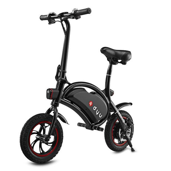 F - wheel D1 DYU Electric Bicycle 12 inch Wheels Smart Folding Electric Bike Powerful 350W motor Support Smart App 4400mAh