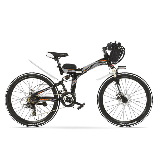 K660D Powerful Folding Electric Bike, Road Bike City Bike, 500W/240W Motor, Full Suspension High-carbon Steel Frame, Disc Brake.