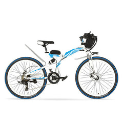 K660D Powerful Folding Electric Bike, Road Bike City Bike, 500W/240W Motor, Full Suspension High-carbon Steel Frame, Disc Brake.