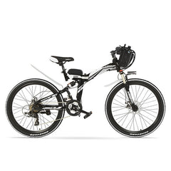 K660D Powerful Folding Electric Bike, Road Bike City Bike, 500W/240W Motor, Full Suspension High-carbon Steel Frame, Disc Brake.