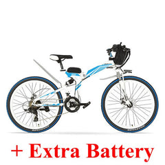 K660D Powerful Folding Electric Bike, Road Bike City Bike, 500W/240W Motor, Full Suspension High-carbon Steel Frame, Disc Brake.