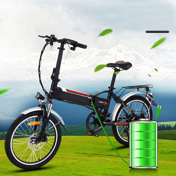 ANCHEER New Electric Bicycle Mountain Bikebike 18 inch Aluminum Alloy Folding Bike E Road Cycling Bicycle White Unisex Hot sale