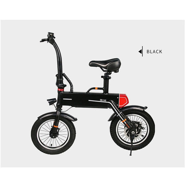 Electric Bike 14 Inch Foldabe Folding Bicycle Aluminum Alloy Mini Electric Ebike Smart Bike Max Mileage 20km EM-14S 36V 240W