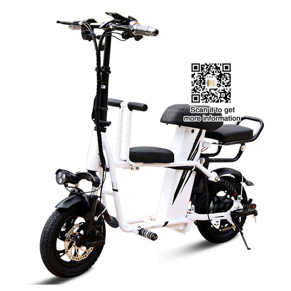 12 inch 2.5cm tire electric bicycle  48V 20A Lithium Battery bike 3 seat for family children electrical  e bikes