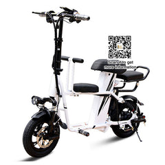 12 inch 2.5cm tire electric bicycle  48V 20A Lithium Battery bike 3 seat for family children electrical  e bikes