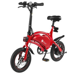 F - wheel DYU D3 Smart Folding Electric Bike Moped Bicycle 10.4Ah Li-ion battery 14'' Tire 250W motor Electric Bicycle LED Light
