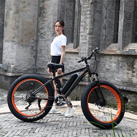 Electric Bike 26x4.0" inch Fat Electric Bicycle 36V 8/10ah Lithium Battery Electric Mountain Bike 350W Motor EBike powerful