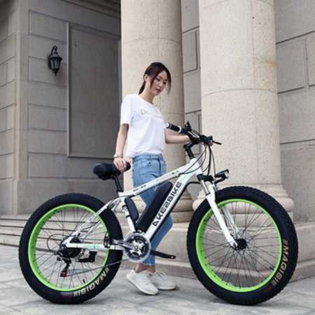 Electric Bike 26x4.0" inch Fat Electric Bicycle 36V 8/10ah Lithium Battery Electric Mountain Bike 350W Motor EBike powerful
