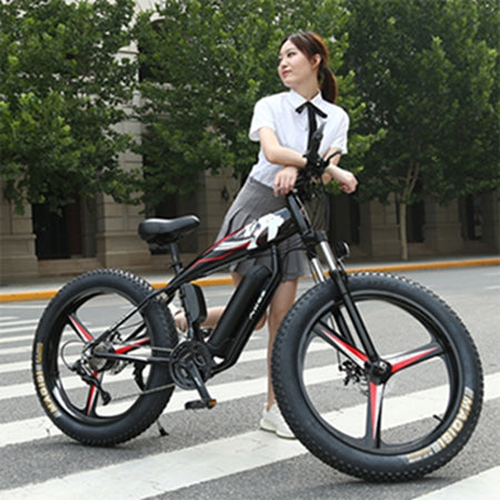 Electric Bike 26x4.0" 27speed Fat Electric Bicycle 36V 8AH Lithium Battery Electric Mountain Bike 250W Motor EBike powerfu