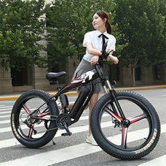 Electric Bike 26x4.0" 27speed Fat Electric Bicycle 36V 8AH Lithium Battery Electric Mountain Bike 250W Motor EBike powerfu