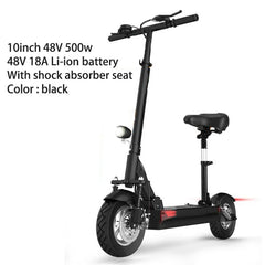 Long Distance 48V electric scooter 100km 500W Motor 48V 26A lithium battery Folding electric bike with seat Unisex Man Ebike mi