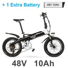 20 Inch Folding Electric Bicycle,  500W 48V 10Ah Hidden Battery, Aluminum Alloy Frame Mountain Bike, Suspension Fork