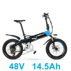 20 Inch Folding Electric Bicycle,  500W 48V 10Ah Hidden Battery, Aluminum Alloy Frame Mountain Bike, Suspension Fork