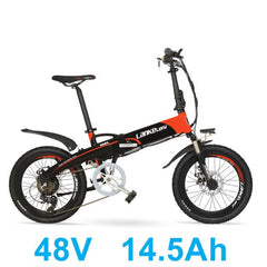 20 Inch Folding Electric Bicycle,  500W 48V 10Ah Hidden Battery, Aluminum Alloy Frame Mountain Bike, Suspension Fork