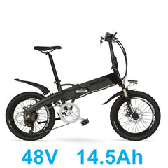20 Inch Folding Electric Bicycle,  500W 48V 10Ah Hidden Battery, Aluminum Alloy Frame Mountain Bike, Suspension Fork