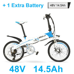 20 Inch Folding Electric Bicycle,  500W 48V 10Ah Hidden Battery, Aluminum Alloy Frame Mountain Bike, Suspension Fork
