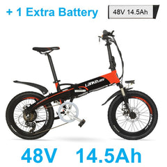20 Inch Folding Electric Bicycle,  500W 48V 10Ah Hidden Battery, Aluminum Alloy Frame Mountain Bike, Suspension Fork
