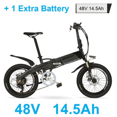 20 Inch Folding Electric Bicycle,  500W 48V 10Ah Hidden Battery, Aluminum Alloy Frame Mountain Bike, Suspension Fork