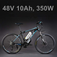 26"  48V Lithium Battery 350W Aluminum Alloy Electric Bicycle, 27 Speed Electric Bike, MTB / Mountain Bike,adopt Oil Disc Brakes