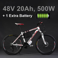 26"  48V Lithium Battery 350W Aluminum Alloy Electric Bicycle, 27 Speed Electric Bike, MTB / Mountain Bike,adopt Oil Disc Brakes