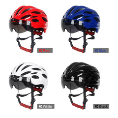 Bike Bicycle Cycling Helmet Outdoor Sports Riding MTB Bike Bicycle Safety Protection Helmet with Detachable Magnetic Shield Goggles