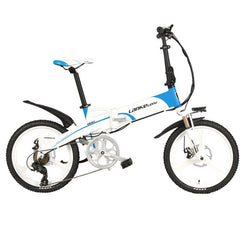 20 Inches Folding Bicycle, Integrated Magnesium Alloy Rim, Folding Electric Mountain Bike, 5 Grade Assist, Suspension Fork