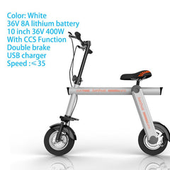 Electric scooter 48V 10A lithium battery 500W Brushless motor Folddable women man chidlren 10 inch electric bike 48V m365 adults
