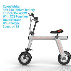 Electric scooter 48V 10A lithium battery 500W Brushless motor Folddable women man chidlren 10 inch electric bike 48V m365 adults