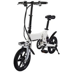 Smart Folding Electric Bike 14 Inch Inflatable Rubber Tire Double Disc Brakes 5.2Ah Battery EU Plug Electric Bicycle