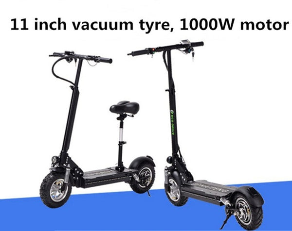 Daibot 48V Electric Bike Two Wheels Electric Scooters 11 Inch Brushless Motor 1000W Portable Electric Bicycle Scooter With Seat