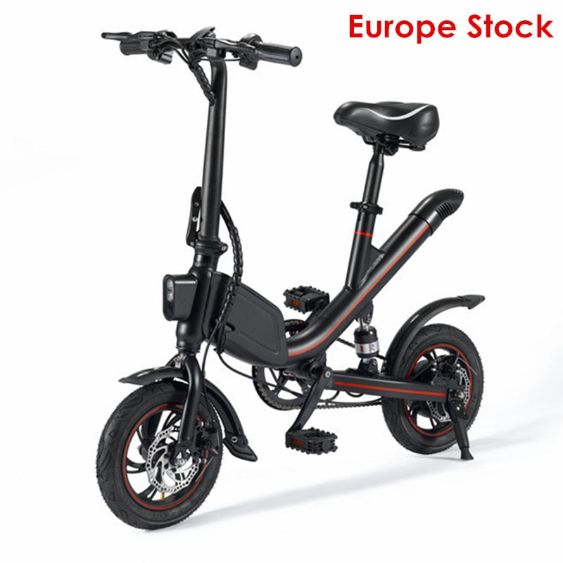 Electric Bikes Adults Two Wheels Electric Bicycle Protable 12 Inch 350W Electric Bike Mini E-Bike