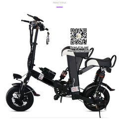 48V 25A  built-in lithium battery bicycle 12 inch mini folding electric bike lady e bike 400W motor