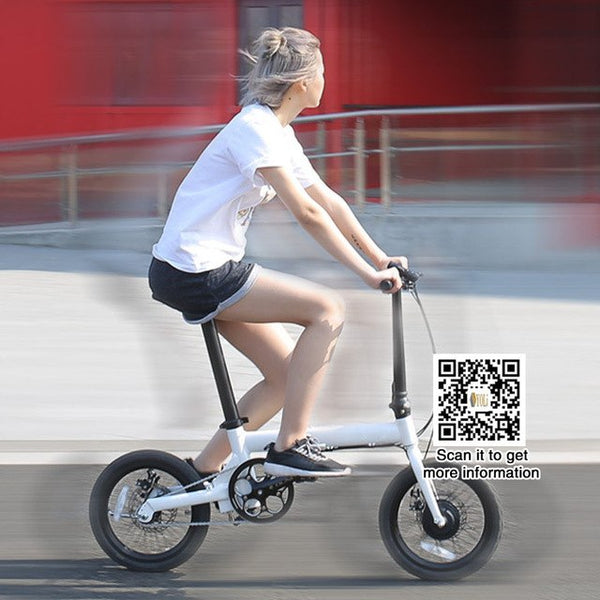 16 inch tire 36V 250w student aluminum alloy folding electric bicycle invisible lithium electric bike
