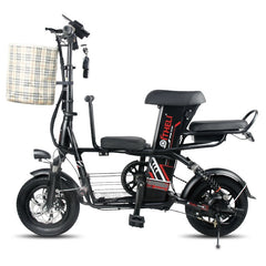 12-inch electric bike Folding parent-child electric bicycle Battery detachable electric bike adult generation drive bicycle