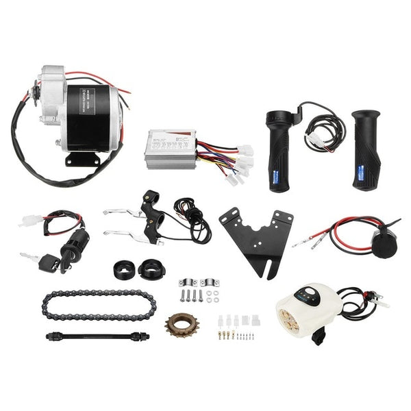 Electric Bicycle Conversion Kit 24V 350W Brushed DC Motor For 22-28 Inch DIY Electric Bike Conversion Kit With Controller