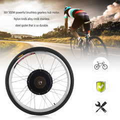 36V 500W Powerful  26 Inch Electric Bicycle E-Bike Motor Conversion Kit Rear Wheel Cycling Hub Bike Accessories