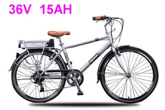 26" 6 Speed 250W 36V10.4AH Lithium Battery Retro Electric Bike for Men, Electric Bicycle, E bike with Reflective Rims
