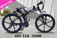 SMLRO 24/26" 21 Speed 250/350/500W Strong Power Ebike, Electric Bike, Folding Electric Bicycle, Lithium Battery MTB