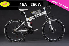 SMLRO 24/26" 21 Speed 250/350/500W Strong Power Ebike, Electric Bike, Folding Electric Bicycle, Lithium Battery MTB