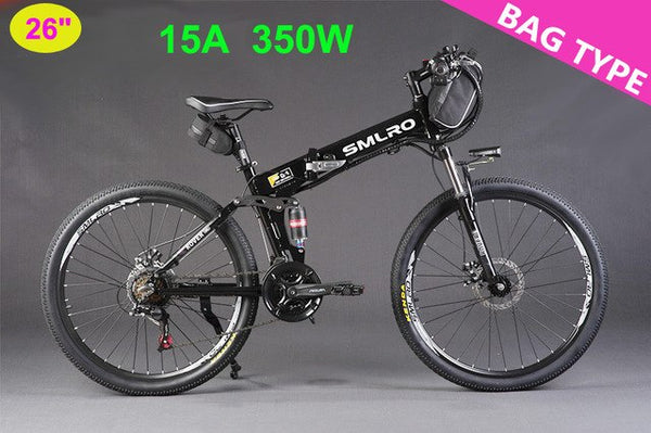 SMLRO 24/26" 21 Speed 250/350/500W Strong Power Ebike, Electric Bike, Folding Electric Bicycle, Lithium Battery MTB