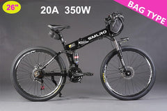 SMLRO 24/26" 21 Speed 250/350/500W Strong Power Ebike, Electric Bike, Folding Electric Bicycle, Lithium Battery MTB