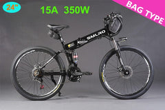 SMLRO 24/26" 21 Speed 250/350/500W Strong Power Ebike, Electric Bike, Folding Electric Bicycle, Lithium Battery MTB