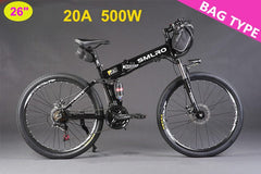 SMLRO 24/26" 21 Speed 250/350/500W Strong Power Ebike, Electric Bike, Folding Electric Bicycle, Lithium Battery MTB