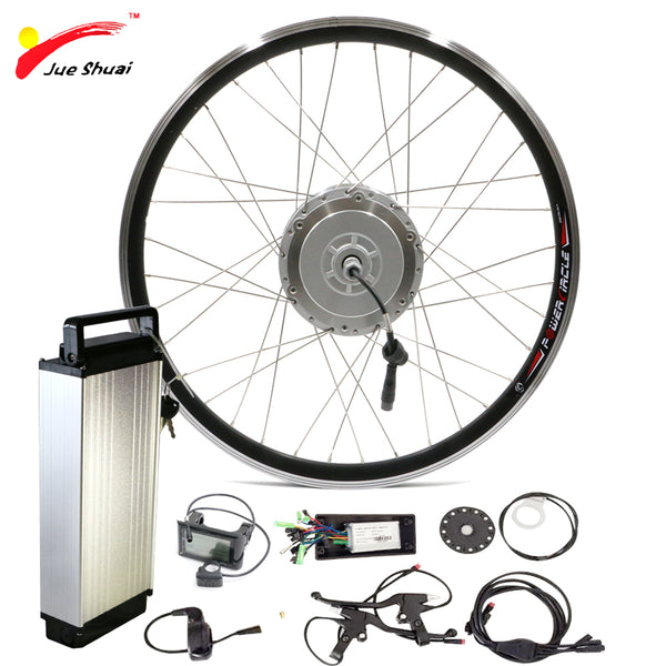 48V 500W Electric Bike Kit with Battery SAMSUNG Front Bicycle Electric Wheel Motor Powerful Ebike E-bike Electric Bike Kit